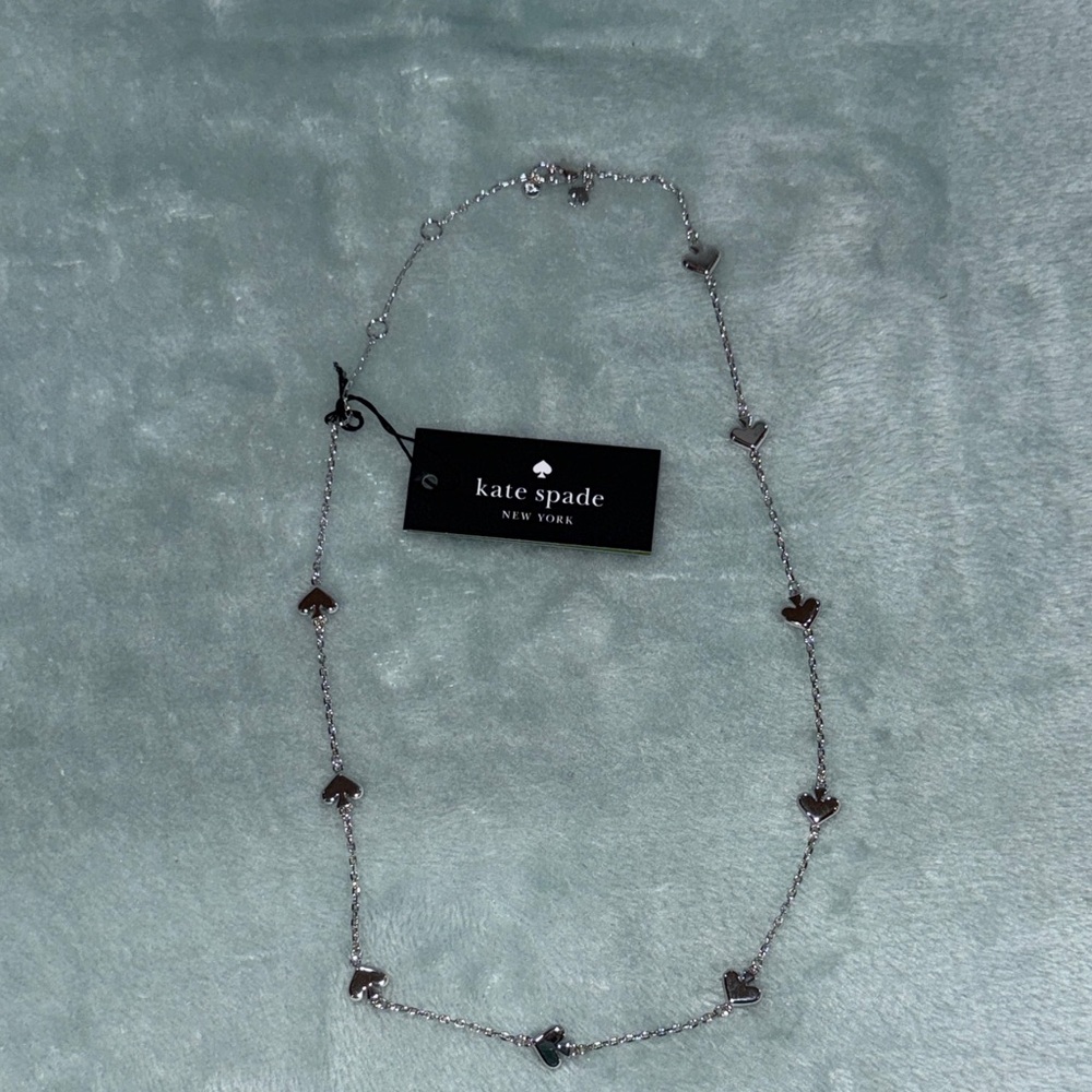 kate spade-Spot The Spade Silver Necklace